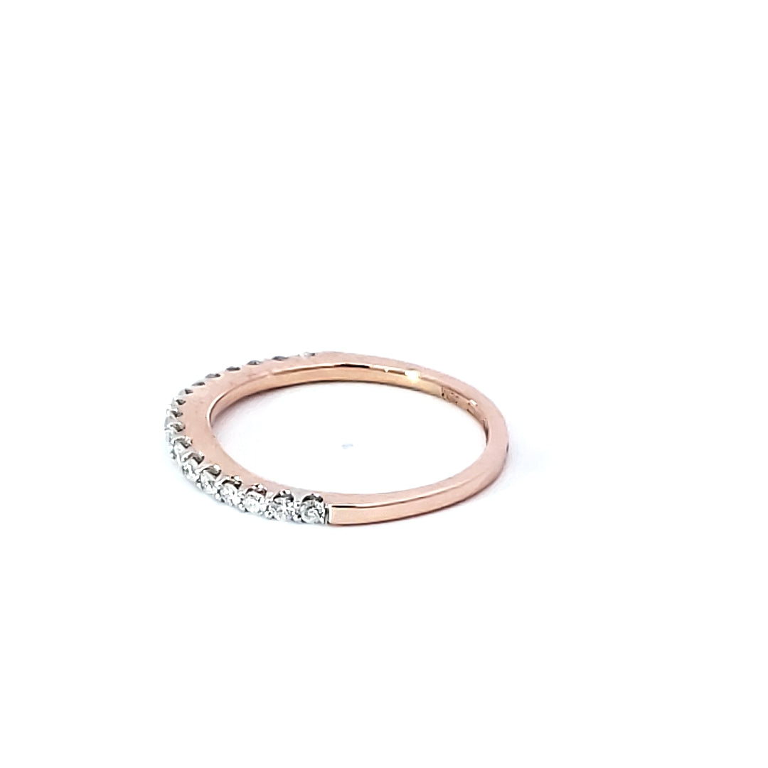 Curved Diamond Wedding Bands