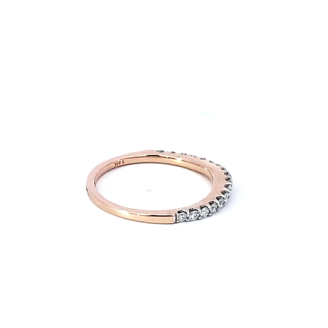 Curved Diamond Wedding Bands - Women's