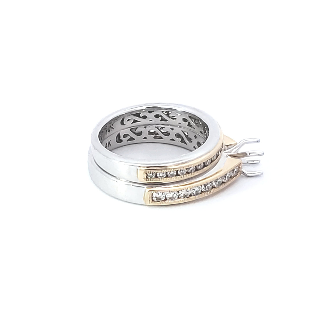 Diamond Semi-Mount Wedding Sets Rings
