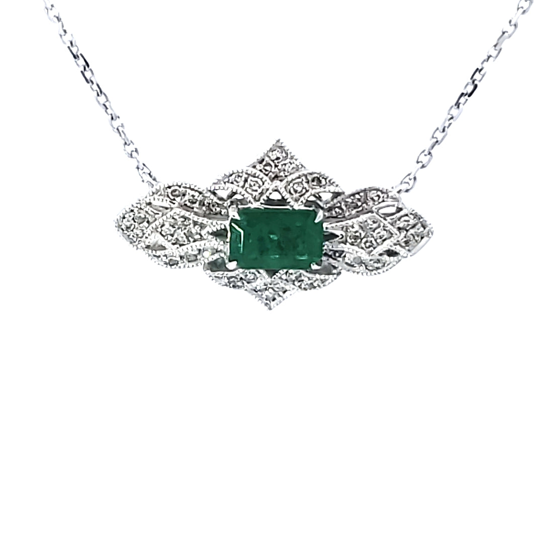 Emerald & Diamond Necklace