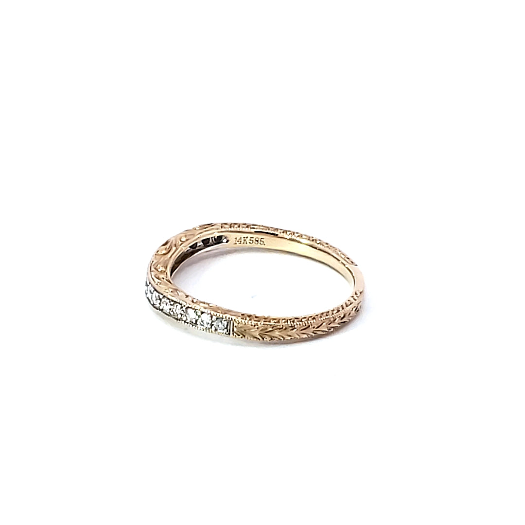 Curved Diamond Anniversary Band