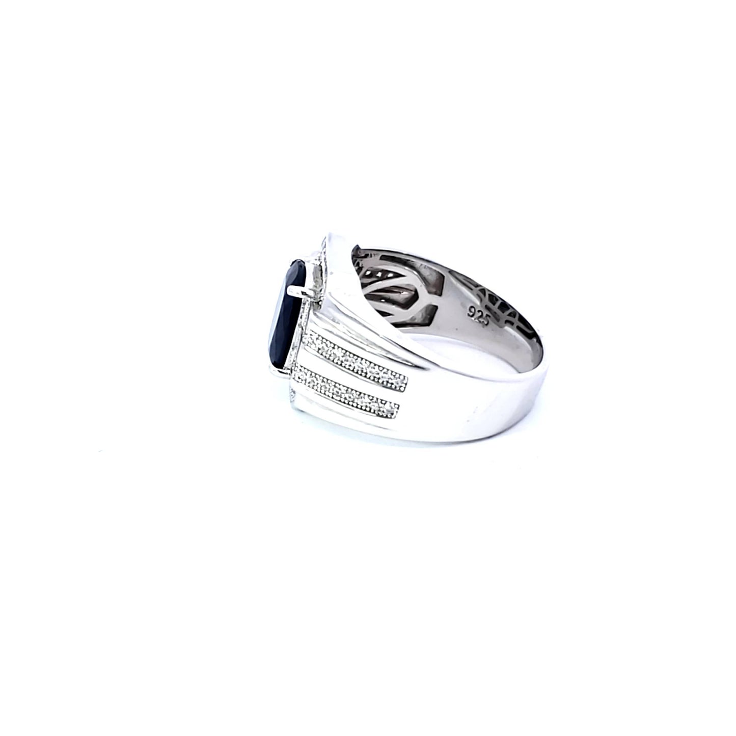 Sapphire & Diamonds Ring - Mens