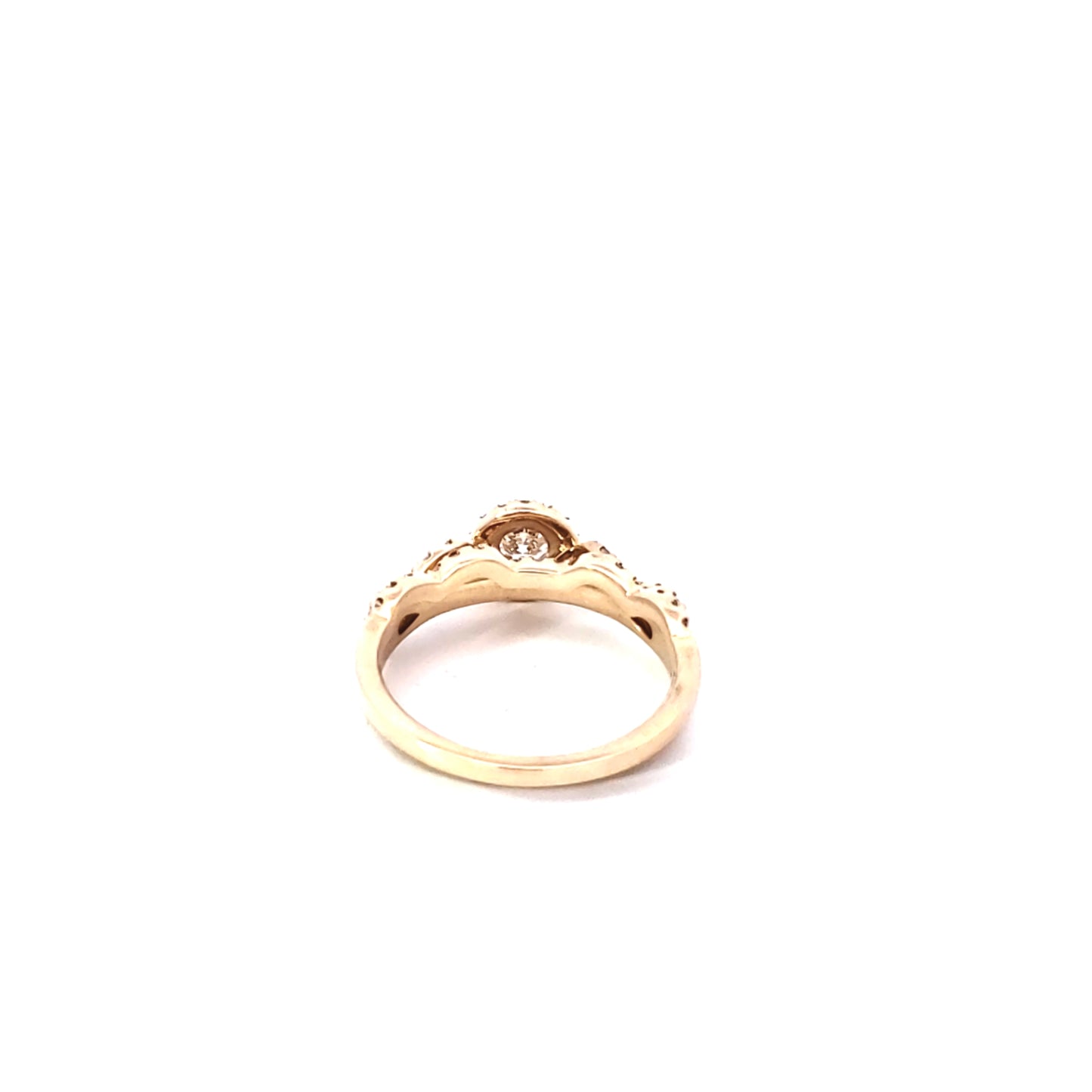 Diamond Halo Wedding Set