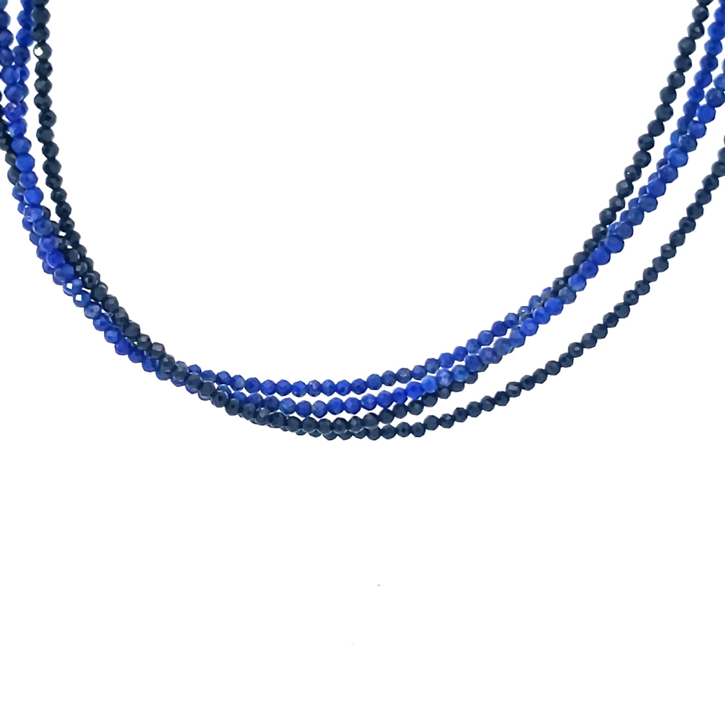 Blue Lapis and Black Spinel Beads necklace