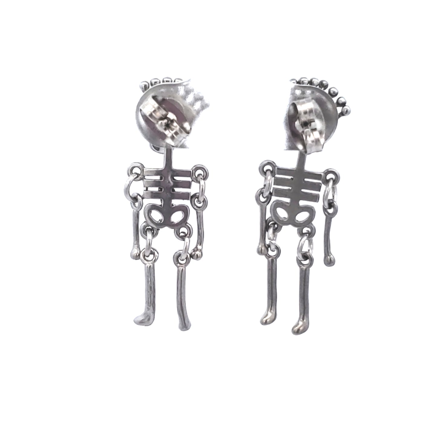 Skeleton Stud Dangle Earrings