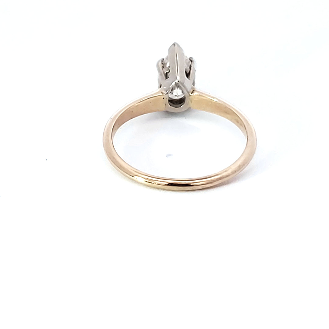 1 ct Pear Shape Moissanite Tiffany Engagement Ring