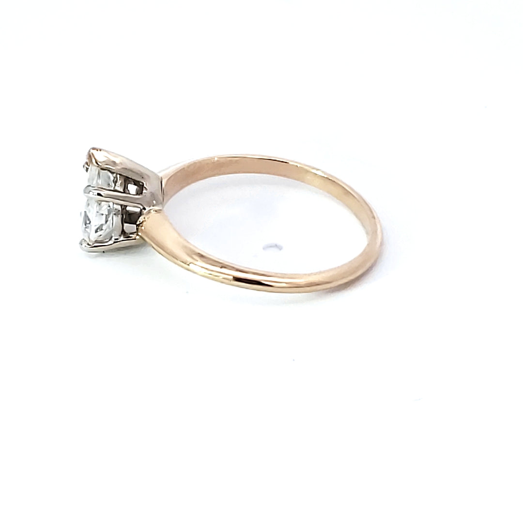 1 ct Pear Shape Moissanite Tiffany Engagement Ring