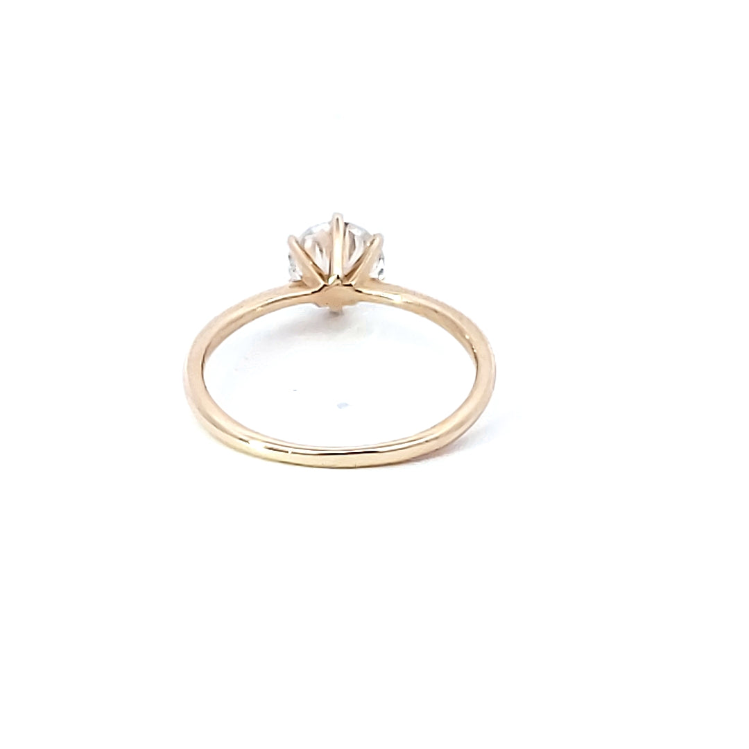 1 ct Round Moissanite Tiffany Engagement Ring