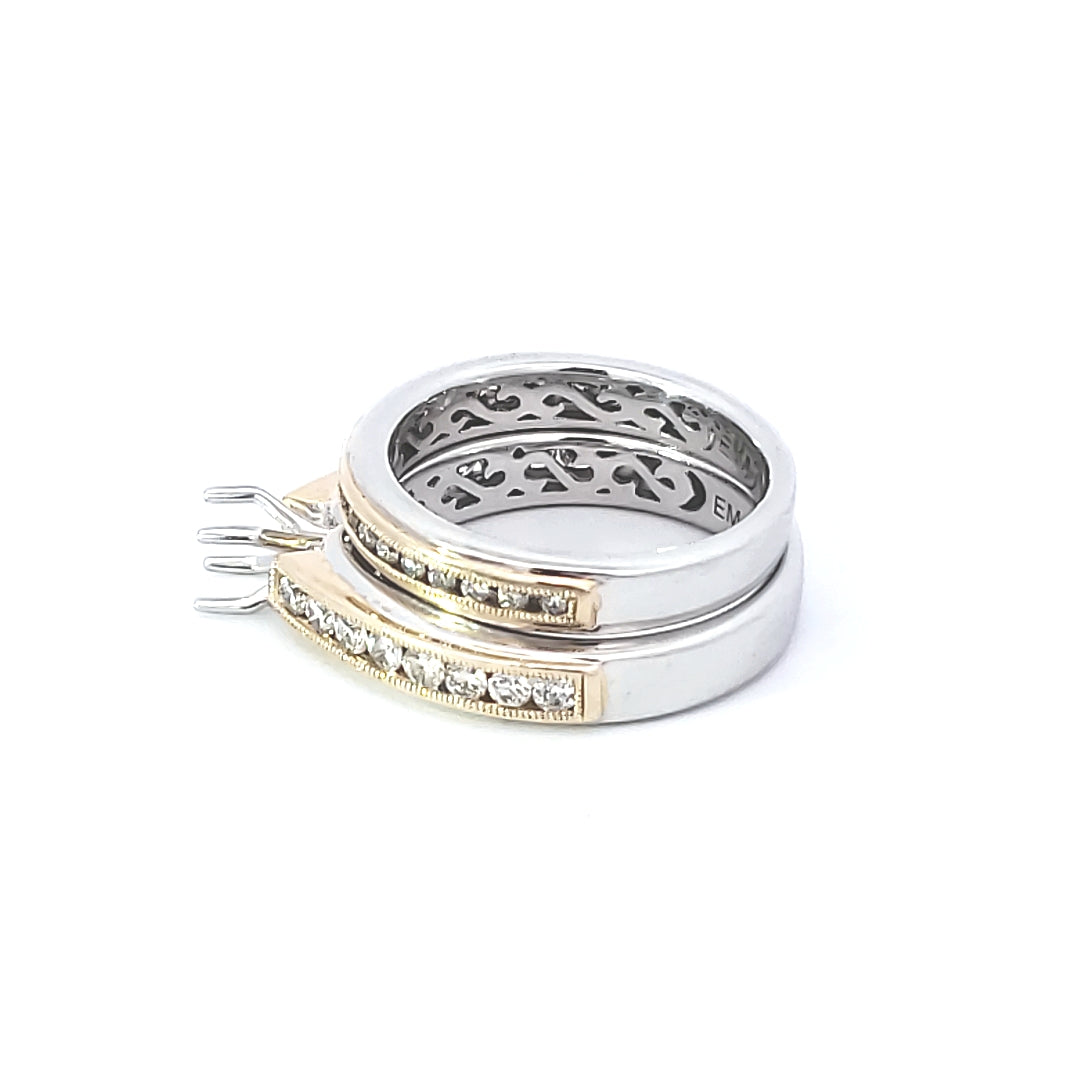 Diamond Semi-Mount Wedding Sets Rings