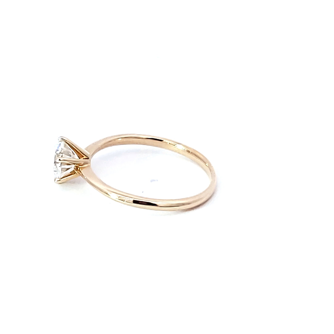 1 ct Round Moissanite Tiffany Engagement Ring