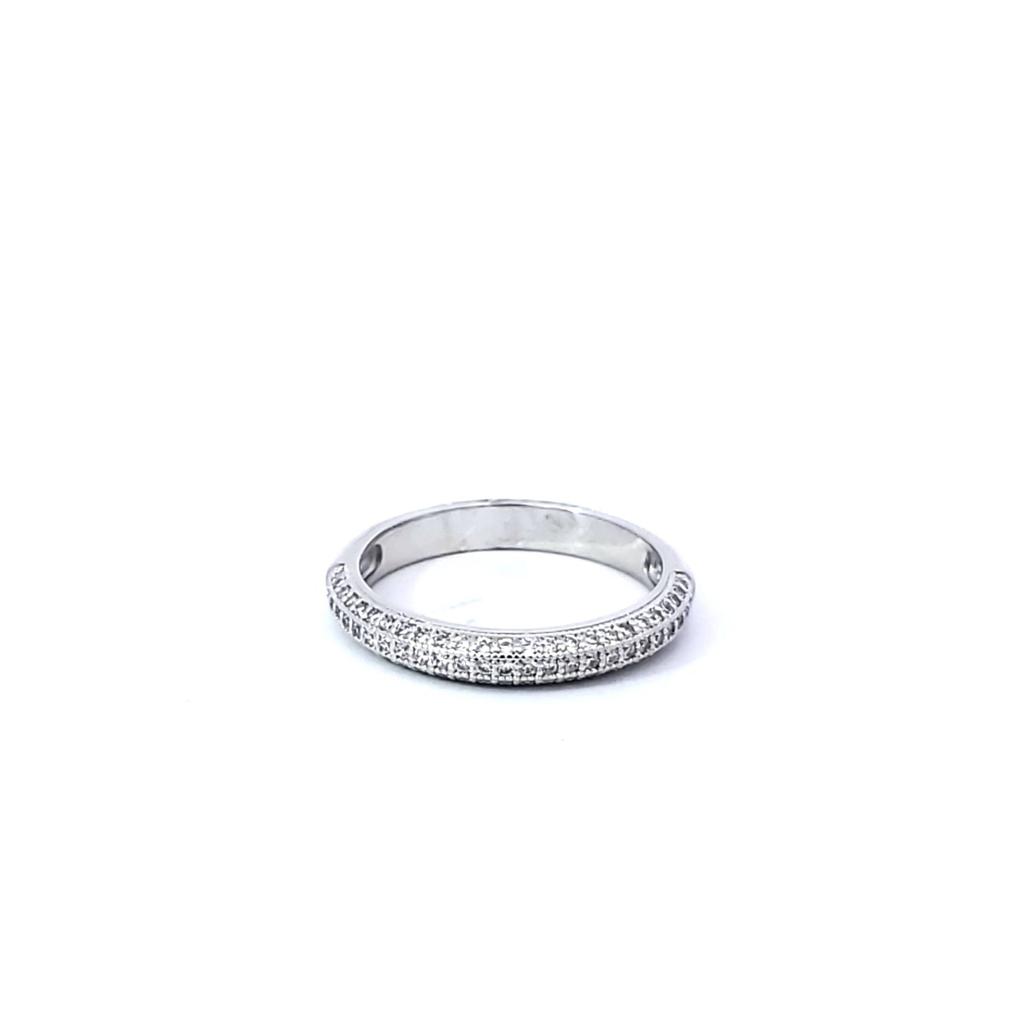 Sterling Silver (CZ) Wedding Bands - Women's