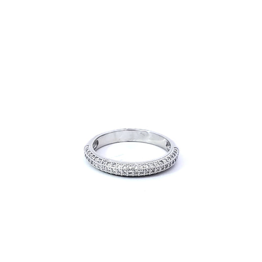 Sterling Silver (CZ) Wedding Bands - Women's
