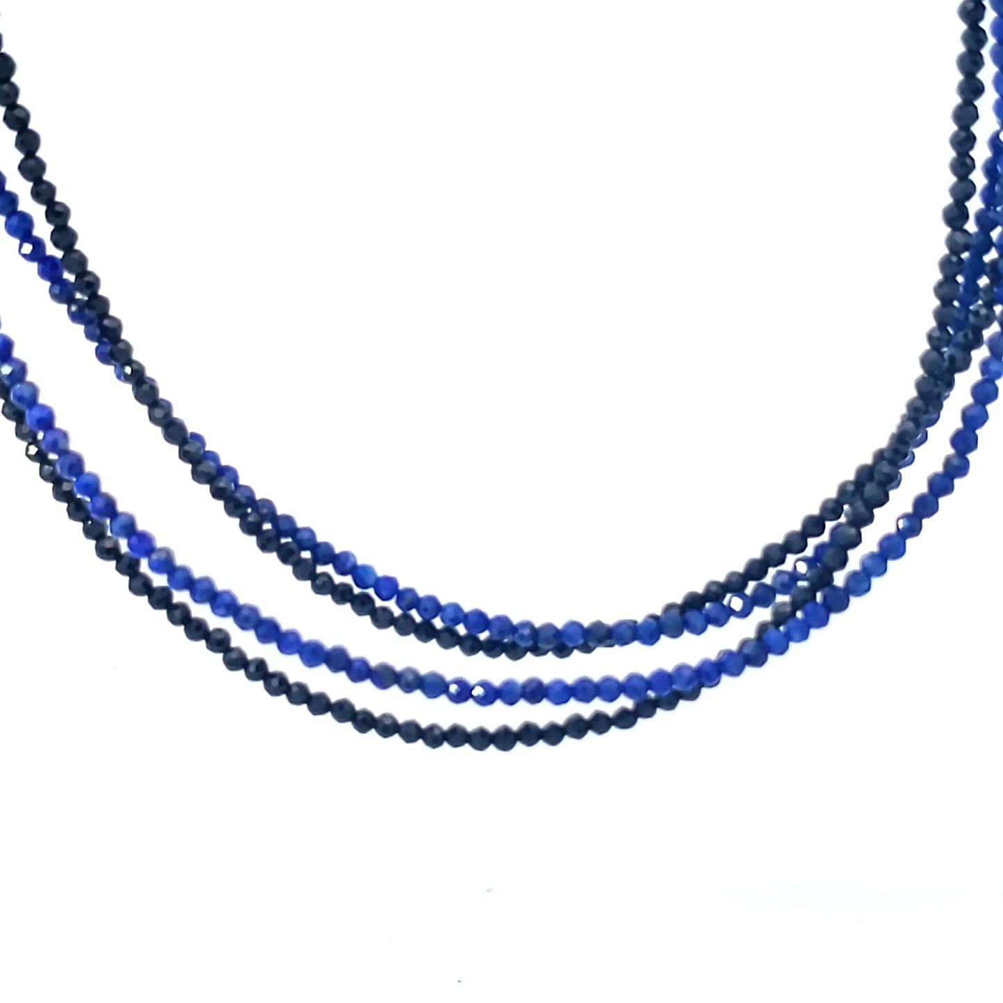 Blue Lapis and Black Spinel Beads necklace