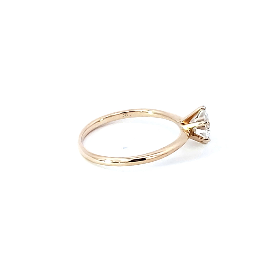 1 ct Round Moissanite Tiffany Engagement Ring