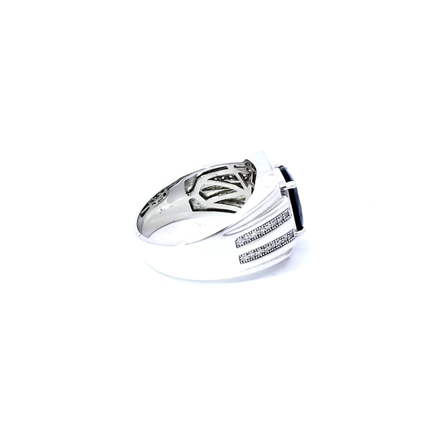Sapphire & Diamonds Ring - Mens