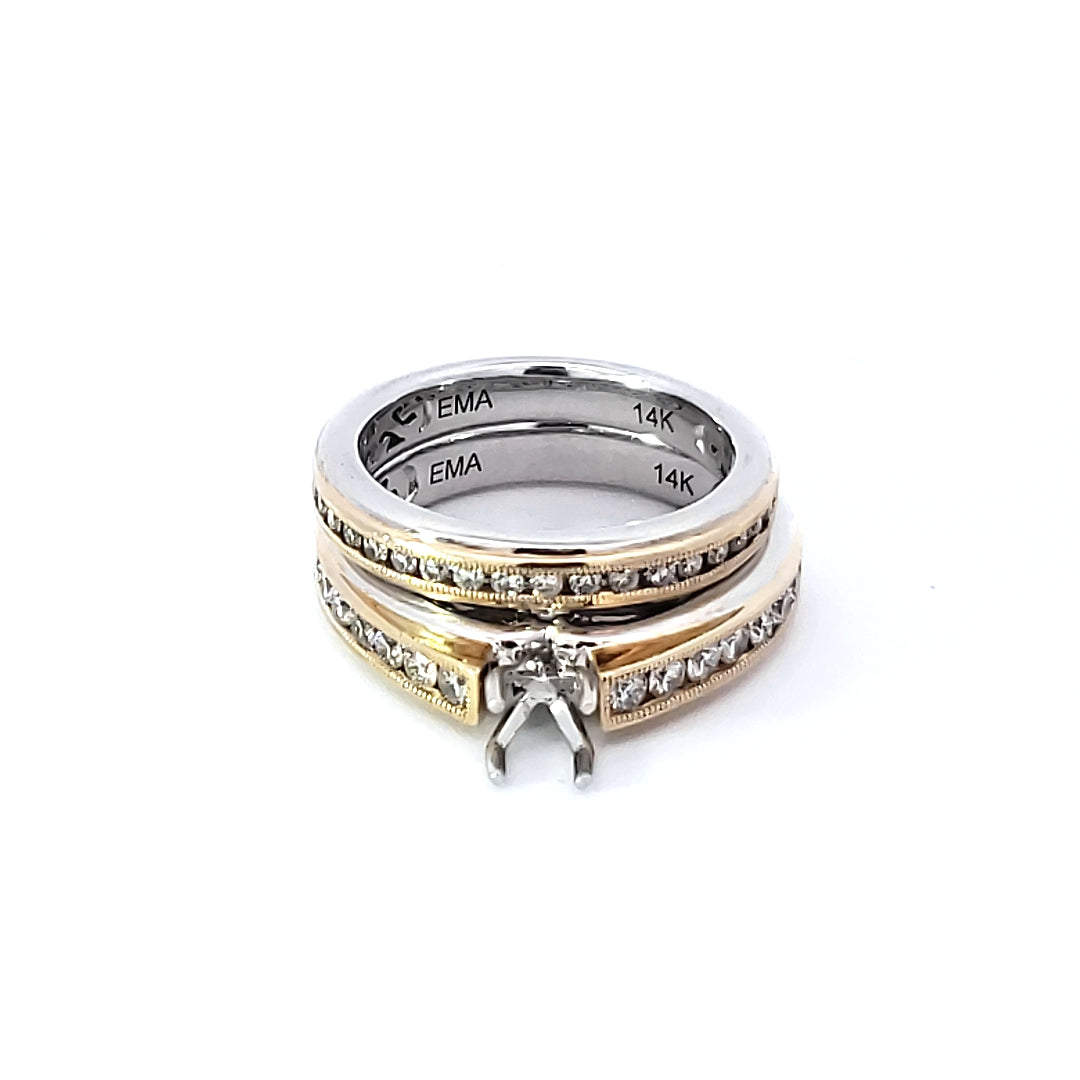 Diamond Semi-Mount Wedding Sets Rings