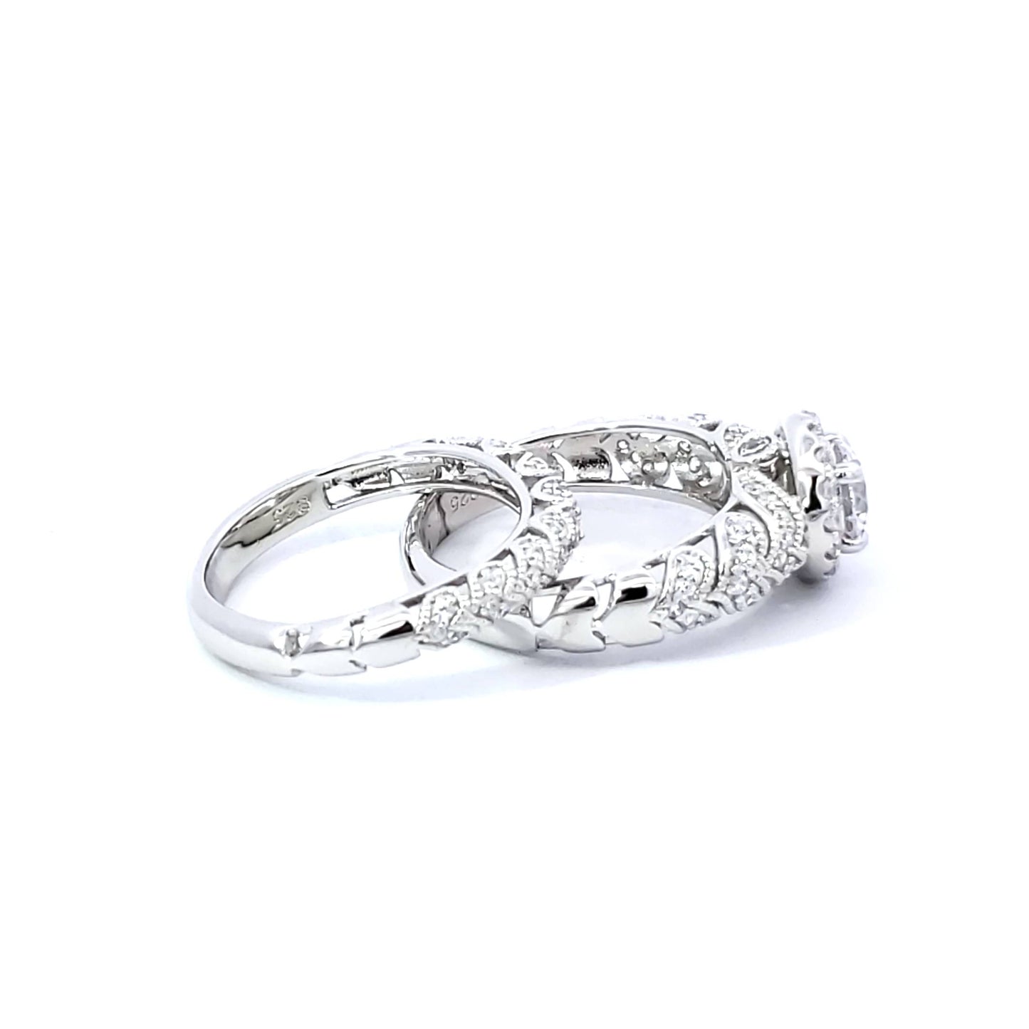 S/Silver (W/Stones Wedding Bands - Women'