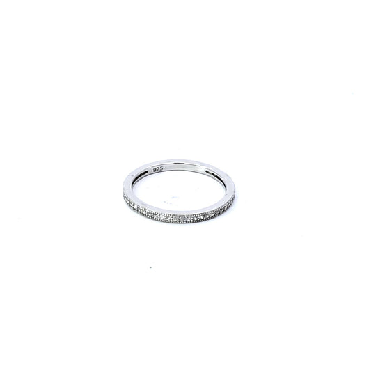 S/Silver (W/Stones Wedding Bands - Women'