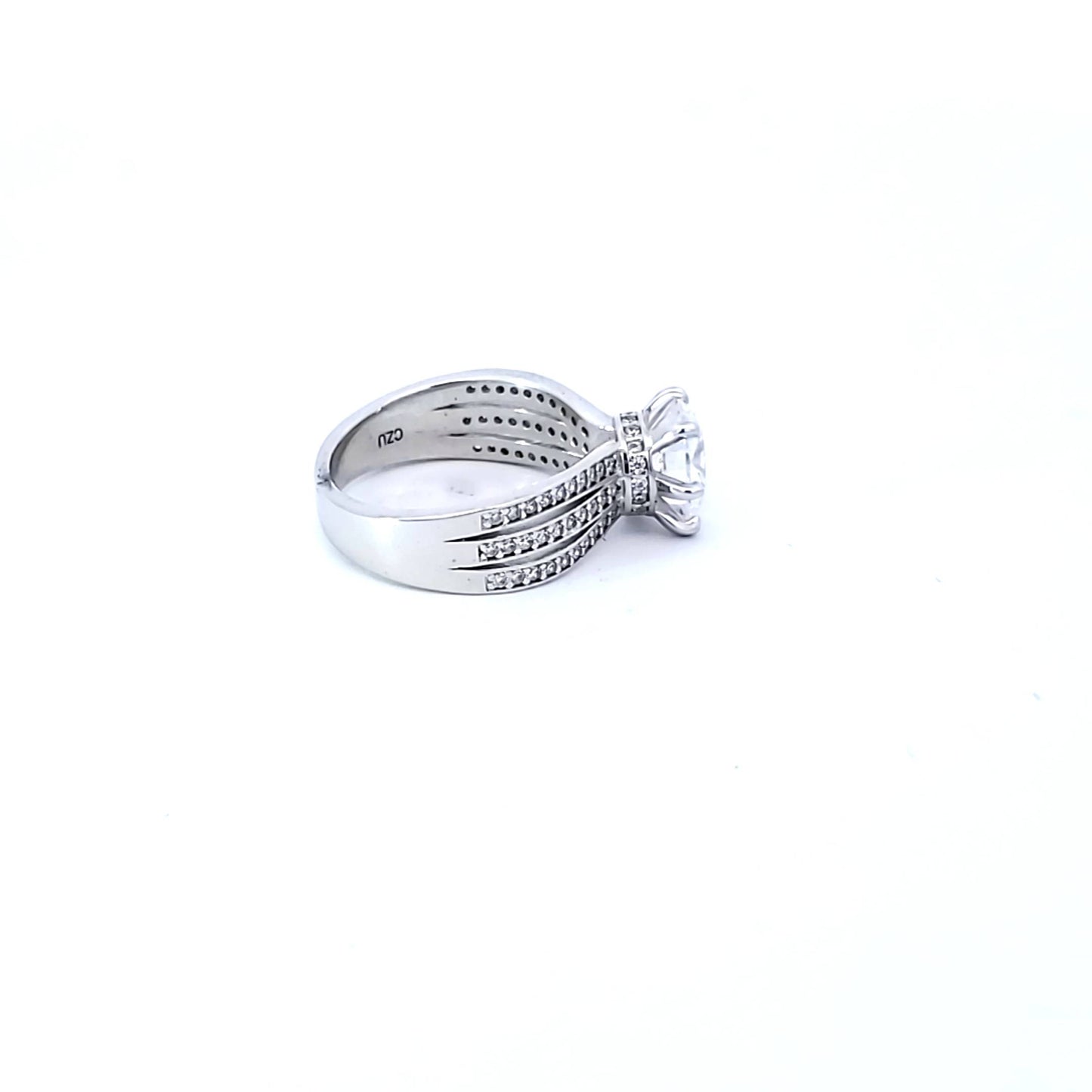 S/Silver (W/Stones Wedding Bands - Women'