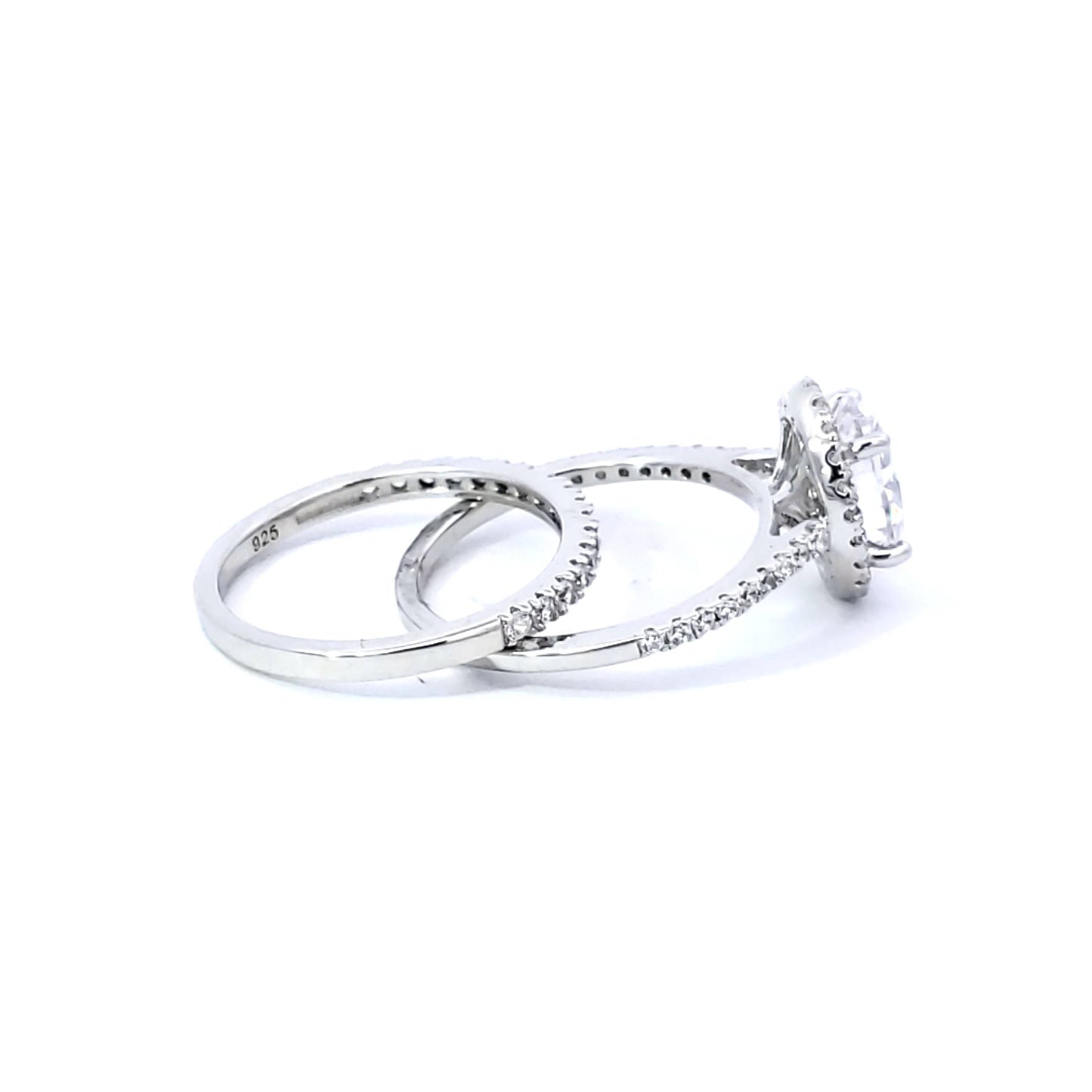 S/Silver (W/Stones Wedding Bands - Women'