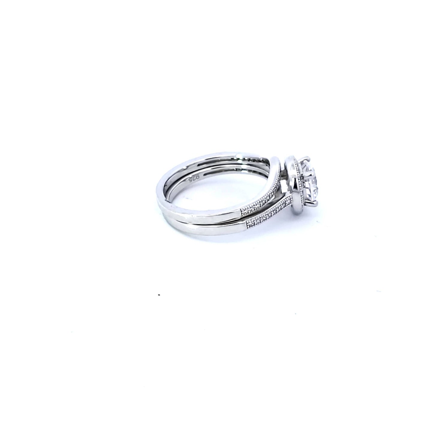 S/Silver (W/Stones Wedding Bands - Women'