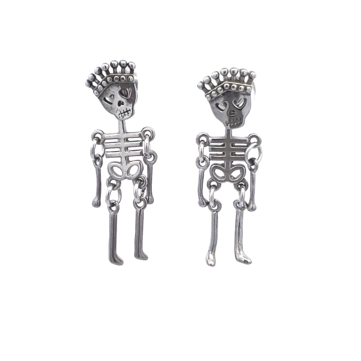 Skeleton Stud Dangle Earrings