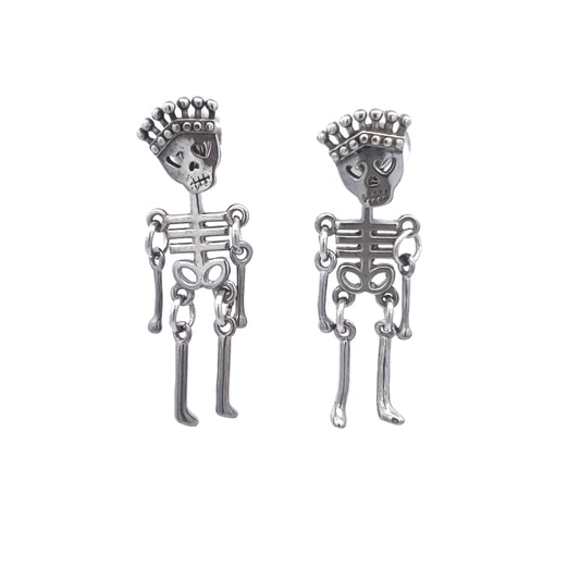 Skeleton Stud Dangle Earrings