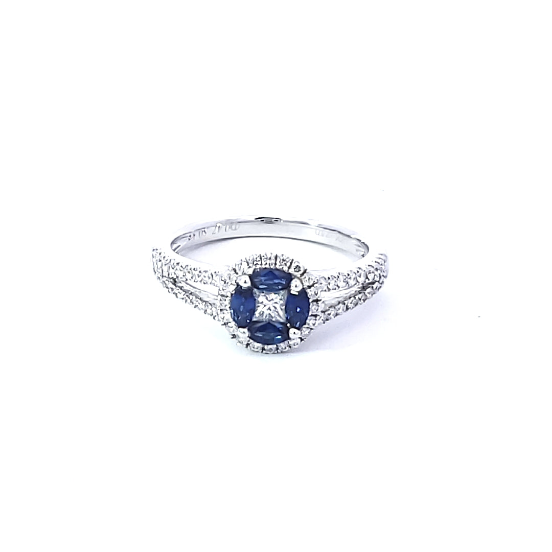Sapphire & Diamond Fashion Ring