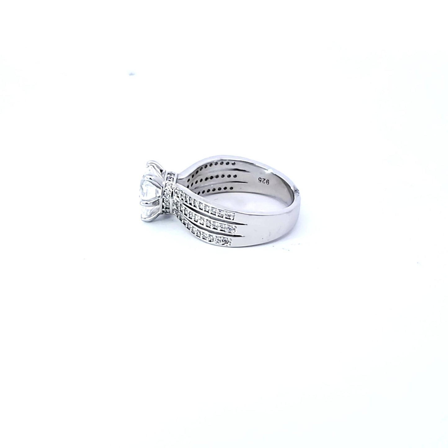 S/Silver (W/Stones Wedding Bands - Women'