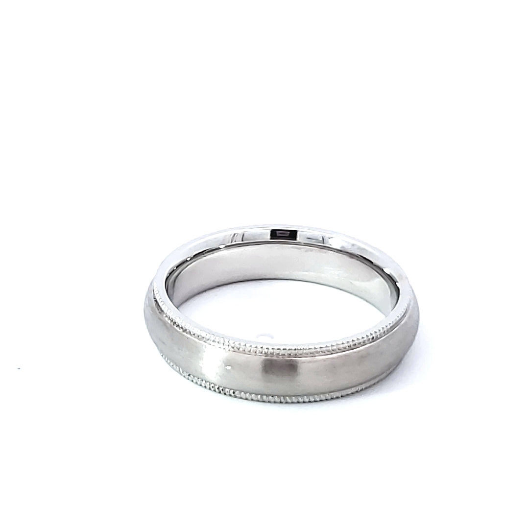 Precious Metal (No Stones) Wedding Bands  -  Men'