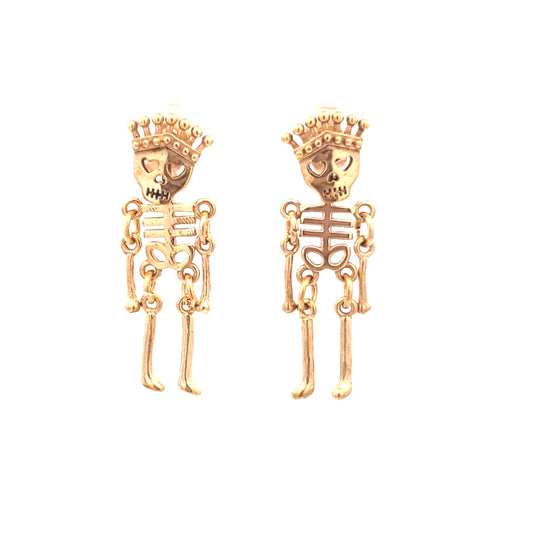 Skeleton Stud Dangle Earrings