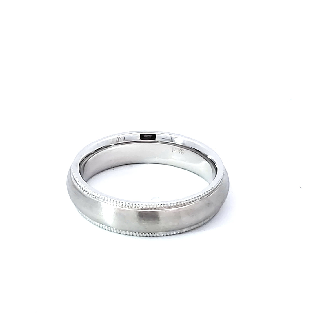 Precious Metal (No Stones) Wedding Bands  -  Men'