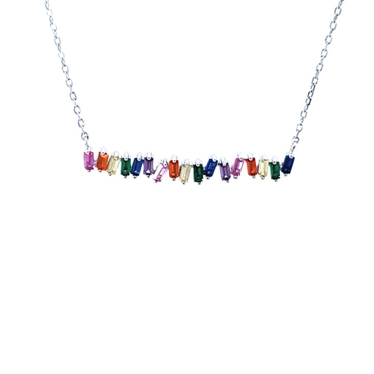 S/Silver (W/ Stones) Necklace