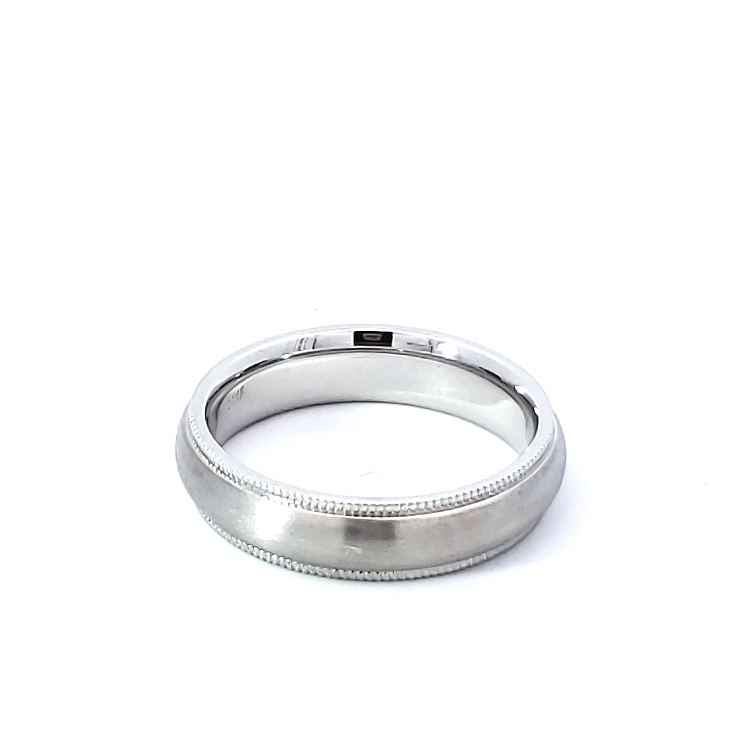 Precious Metal (No Stones) Wedding Bands  -  Men'