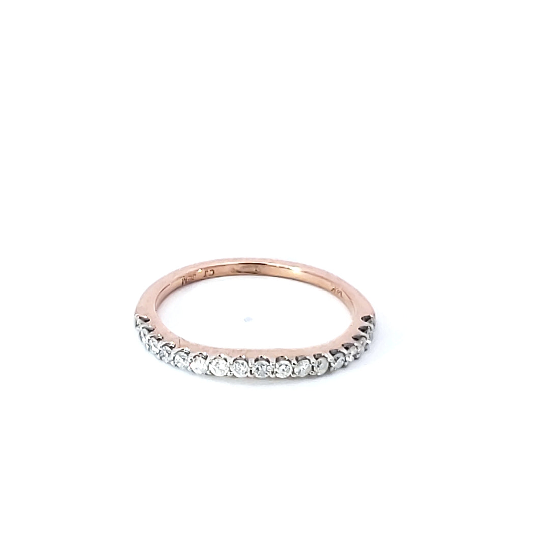 Curved Diamond Wedding Bands - Women's