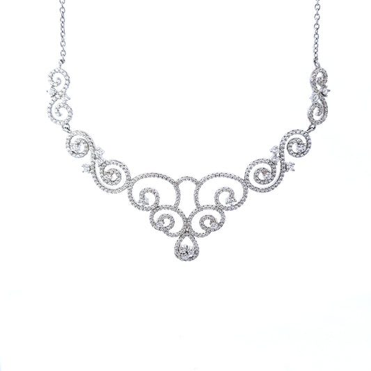 S/Silver (W/ Stones) Necklace