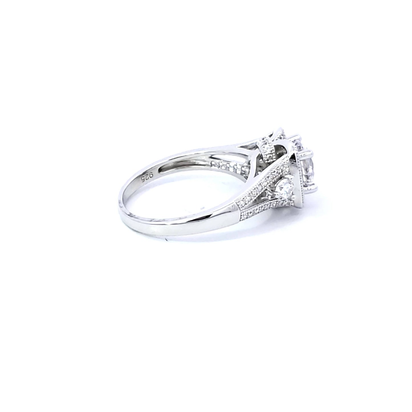 S/Silver (W/Stones Wedding Bands - Women'